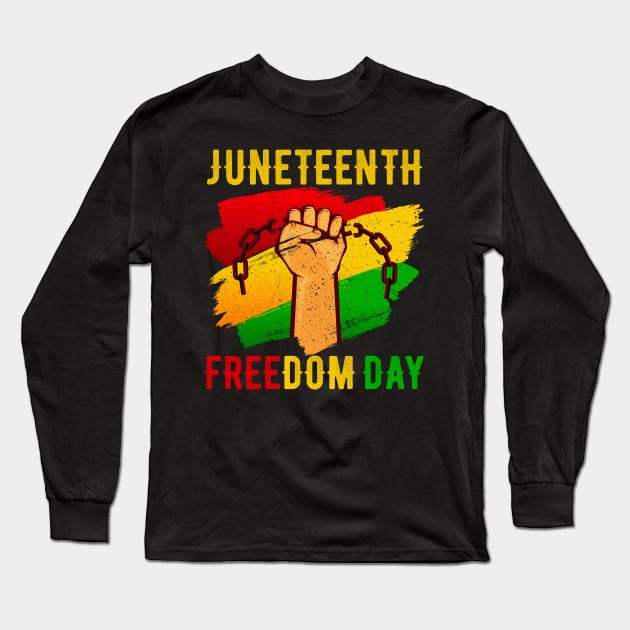 Juneteenth June 19, 1865, African American Melanin Black Long Sleeve T-Shirt by Magic Arts